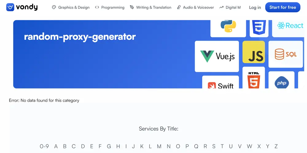 Vondy proxy generator